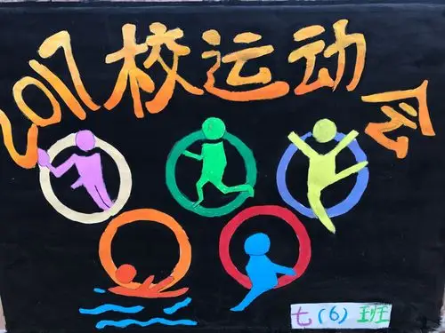 看!我们的运动会海报彰显着运动精神,突显着灵动的青春!