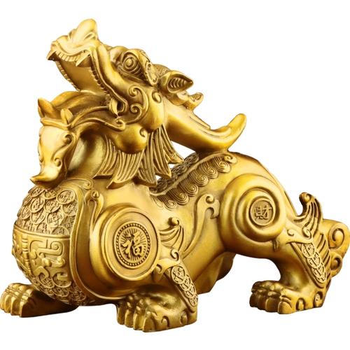 铜貔貅摆件公母一对独角金钱貔貅招财皮丘家用店铺开业乔迁礼品