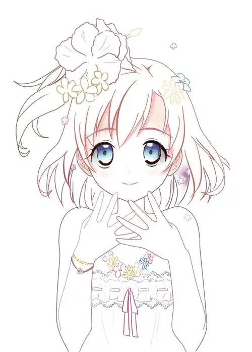 二次元简笔画男 - 简单简笔画