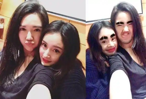 杨幂晒和闺蜜相隔多年的合照照片原来是去年拍的_美女_状态_文字