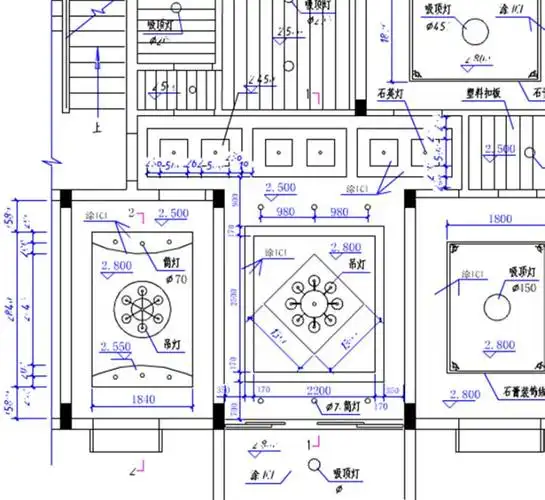 求一份完整的家居的简约客厅吊顶天花图纸