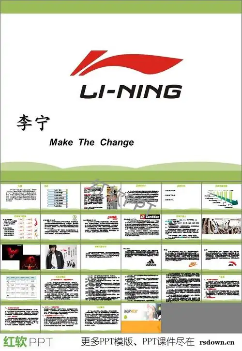 这是一个关于李宁品牌策略ppt,包括了引言,李宁简介,品牌的简介,品牌