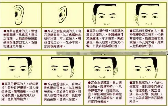耳朵看命,耳朵看福气,耳朵看运势