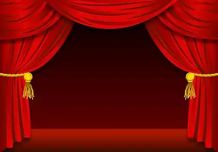 红色舞台背景素材