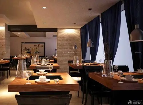 小餐馆室内装修设计方案效果图