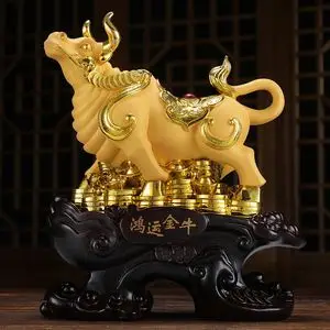 大号牛摆件招财金牛生肖牛新家乔迁新居送礼2021年牛年吉祥物礼品