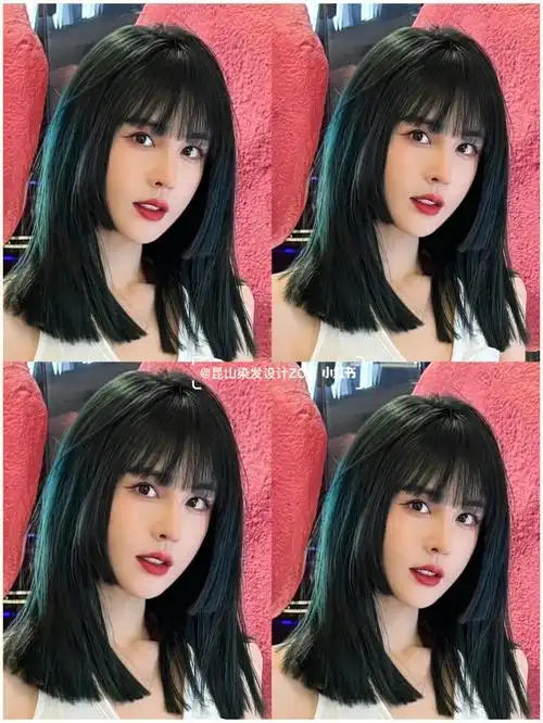 烟熏绿灰色搭公主切发型太太太好看了78