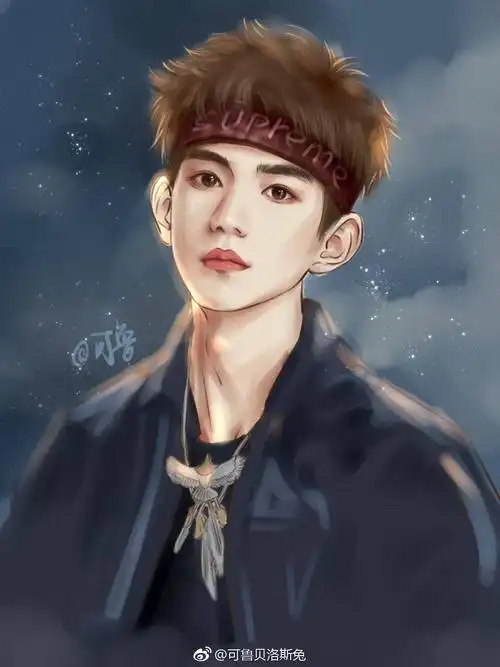 饭绘王源动漫图 硬朗帅气刚爆全场