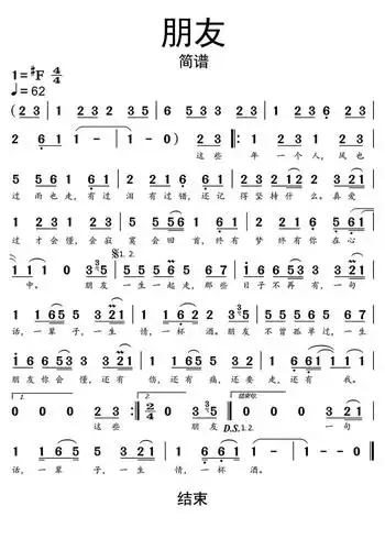 朋友简谱-虫虫乐谱