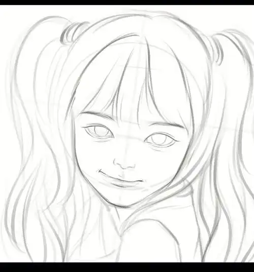 画了个可爱女孩附过程图