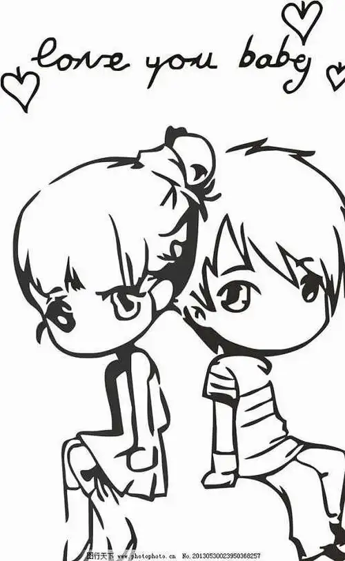 情侣卡通简笔画 情侣卡通简笔画一男一女