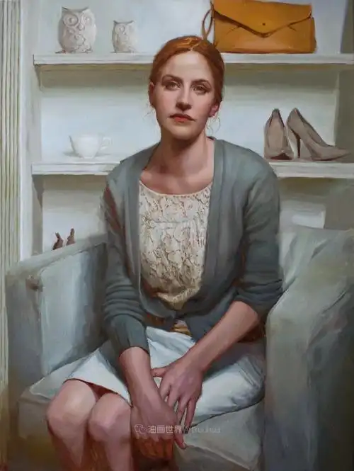 人物肖像,美国画家mary sauer  玛丽·绍尔油画作品!