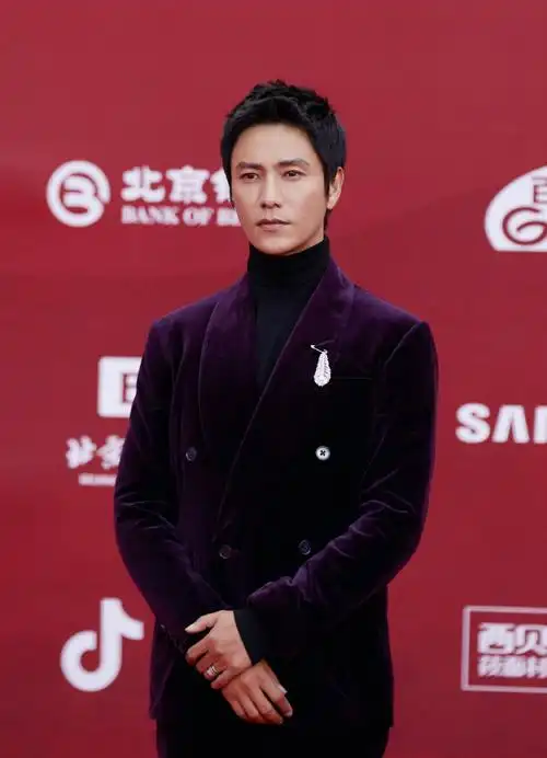 陈坤光影沉静感大片##陈坤紫色丝绒西装