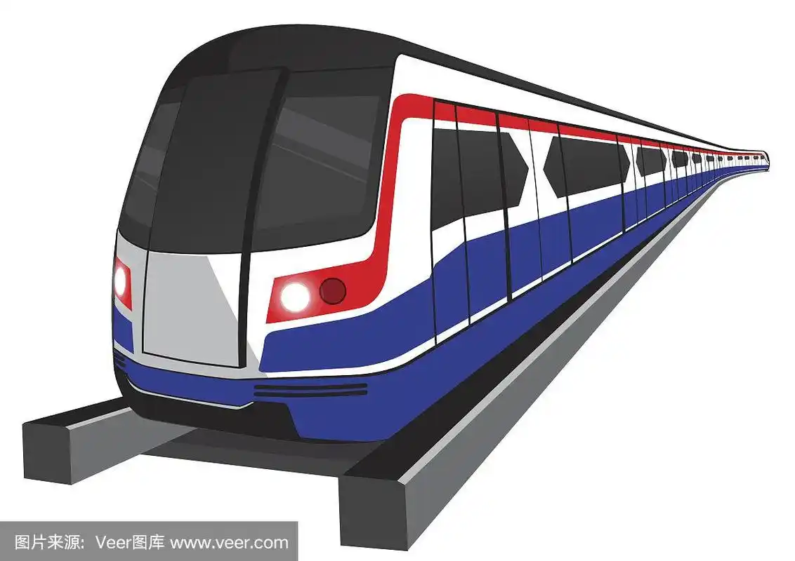 空中列车图标矢量插图