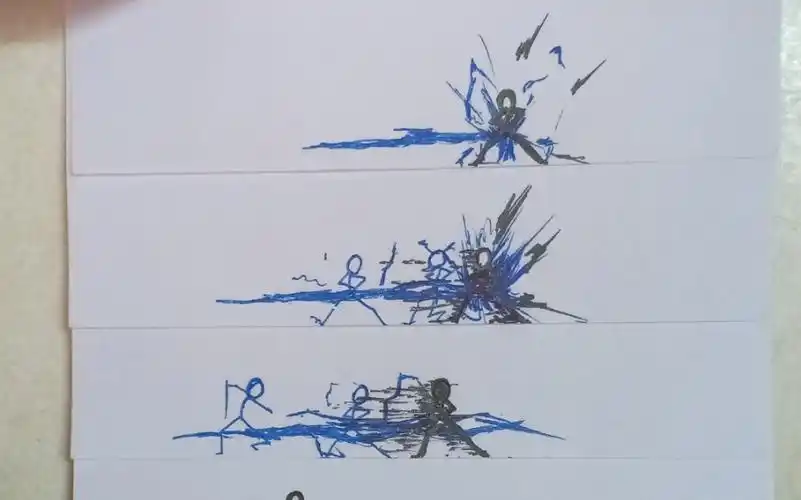 火柴人手翻页★鹰佐分解图