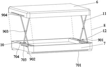 中国专利公开号cn 202990548 u公开了一种全自动车顶帐篷,如图1所示