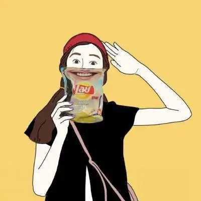 手绘简约个性女生qq头像