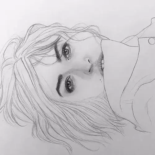 绘画教程14岁女孩画酷酷的素描风格