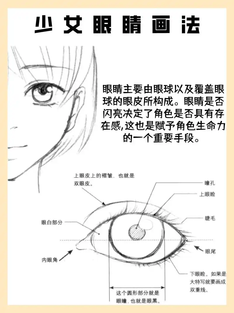 插画|卡通少女人物常见眼睛绘画方法.#眼睛画法 #画画 #零 - 抖音
