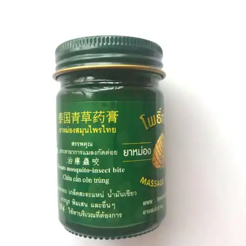 泰国进口金叶牌青草膏蚊虫叮咬晕车醒脑提神晒伤扭伤卧佛青草50g