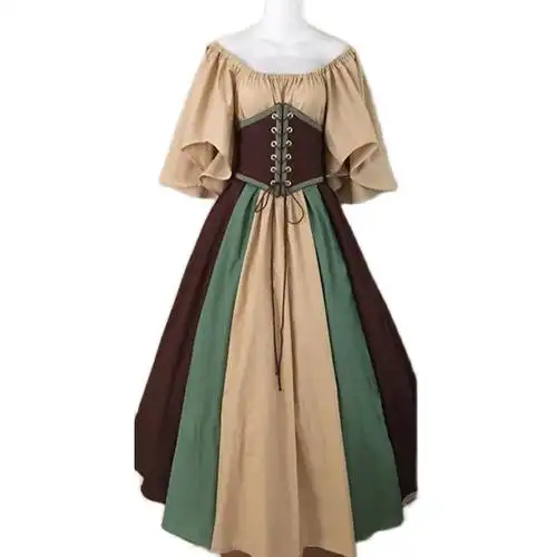 欧洲中世纪服装文艺复兴收腰大摆英国复古平民话剧民族服装