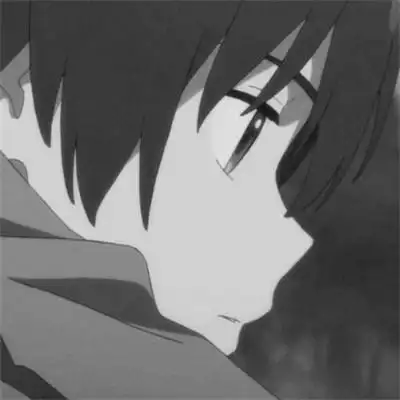 动漫男头黑白高级感