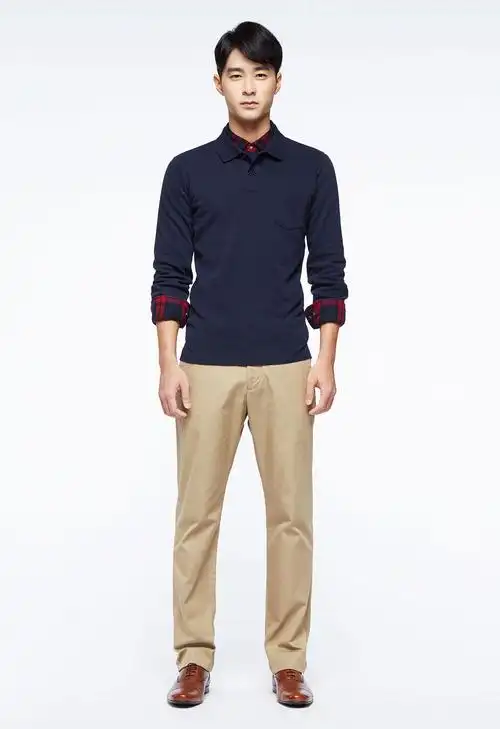 柔棉纯色polo衫-男
