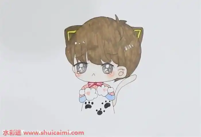 王俊凯q版简笔画怎么画简单彩色