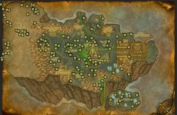 魔铁矿石分布图魔兽世界铁矿石哪里最多