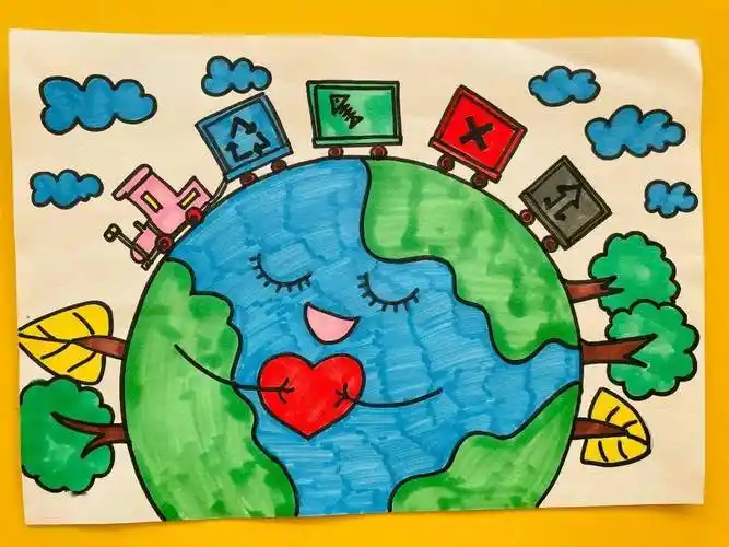 文明视角日照市组织供销环境杯生活垃圾分类儿童画大奖赛评选活动附