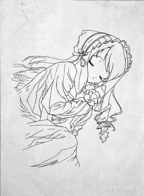 重画好几十遍(因为小时候画画力气特大,擦掉痕迹比现在ctrl z难太多)