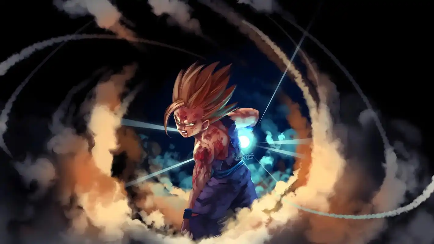 分享一组悟饭壁纸.#超级赛亚人 #壁纸 - 抖音