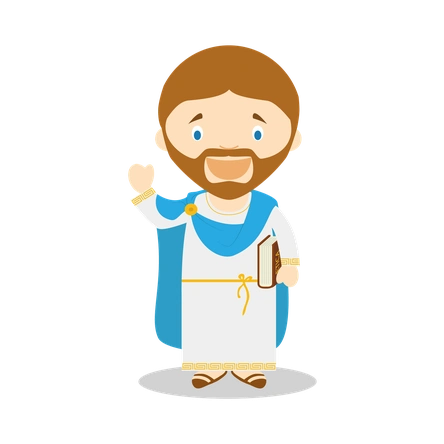 卡通亚里士多德免抠png人物素材