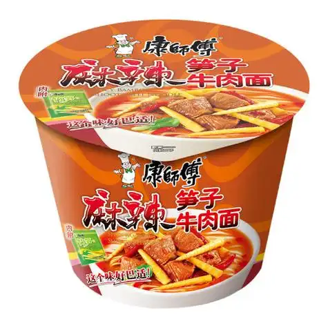 康师傅方便食品 康师傅 方便面 整箱装 麻辣笋子牛肉面85g*12桶 泡面