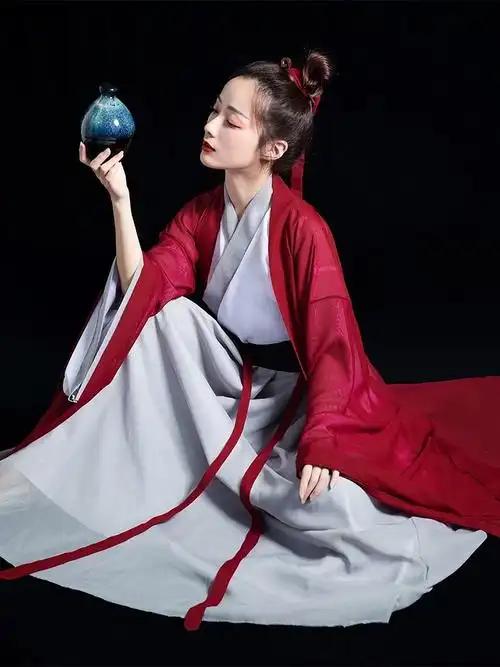 女侠风古装武侠服装红色汉服女红颜女侠服魏晋风仙气飘逸中国风汉元素