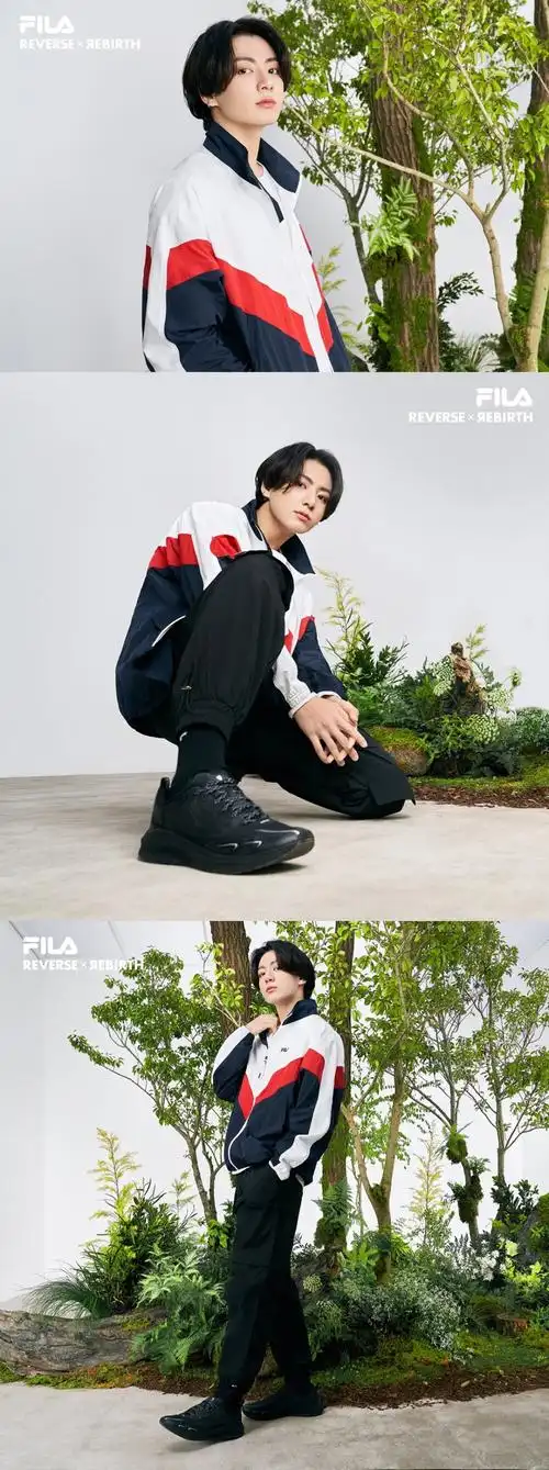 防弹少年团 bts x fila cr logo