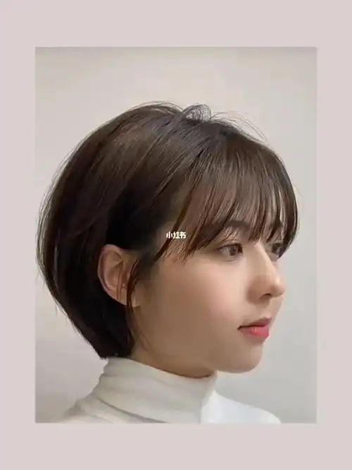 挂耳短发女生短发08初恋发型大脸圆脸妹纸