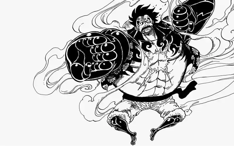 海贼王黑白漫画风格高清电脑壁纸