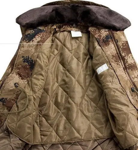 厂家直销 正品07荒漠陆军迷彩服大衣 冬季户外军大衣 001