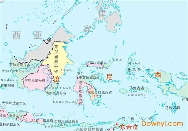 东帝汶地图高清版