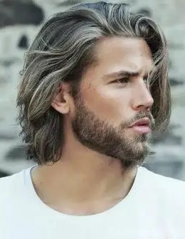 狼头发型竟如此个性时尚男士丸子头扎发发型图片长发男生