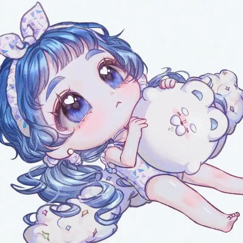 一组q版动漫女孩素材分享 手绘|漫画|插画|少儿美术