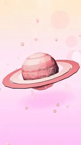 星球早安日签粉色渐变立体视频背景