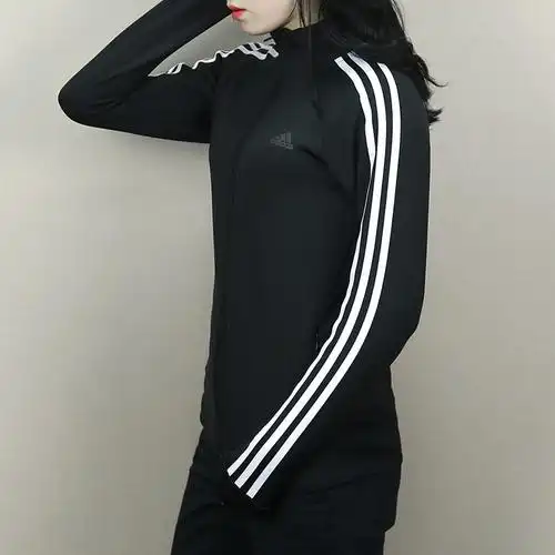 阿迪达斯女装外套春季休闲立领透气开衫运动夹克bk7680