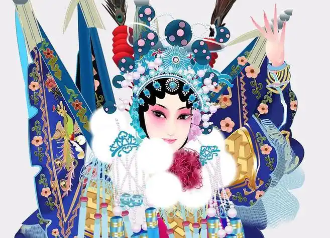 写美篇 了解中国戏曲人物及脸谱艺术的特点,谱式中国风京剧花旦脸谱