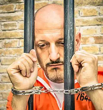 区,刺铁丝网男人,犯人,监狱,装束,绝望,一个,头像,上方,白色背景绿色