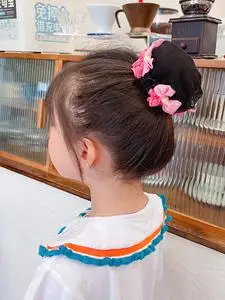 六一儿童节头饰芭蕾舞丸子头演出发饰发网幼儿园女童发圈跳舞表演