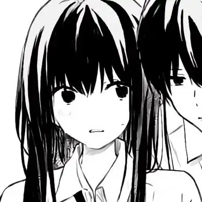 抖音超火黑白动漫情侣头像高清好看的最近超火黑白动漫情头图片