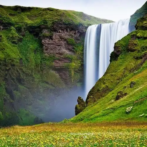 瀑布如锦_微信头像风景图片_扣扣居