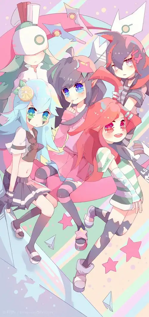 凹凸世界五女孩天团组合!请为她.